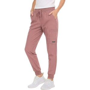 Nautica Scrub Pants for Women, Breathable Drawstring Jogger Scrubs for Women, 5 Pocket Stretch Soft Scrub Bottoms for Woman(Mauve)