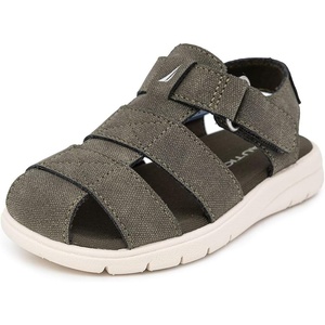 Nautica Toddler Sandals – Closed-Toe Athletic Summer Shoes for Boys & Girls with Adjustable Straps, Perfect for Active Play (Toddler & Little Kid Sizes)(Olive)