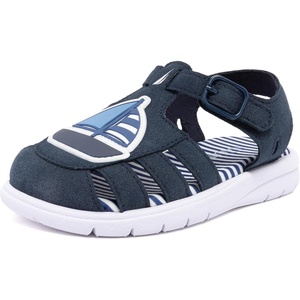 Nautica Toddler Sandals – Closed-Toe Athletic Summer Shoes for Boys & Girls with Adjustable Straps, Perfect for Active Play (Toddler & Little Kid Sizes)(Sail Boat Navy)