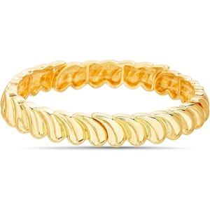 Nautica Wave Stretch Bracelet for Women 14K Yellow Gold Plated Alloy