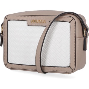 Nautica Women’s Candid Camera Adjustable Crossbody Bag(On the Boarder White/Mushroom)