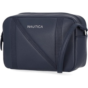 Nautica Women’s Candid Camera Adjustable Crossbody Bag(Variegated Logo (Embossed Black))