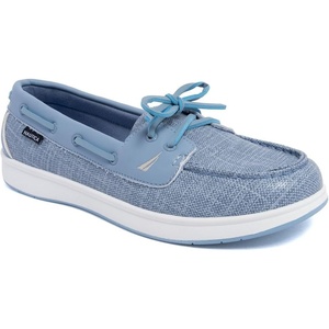 Nautica Women’s Casual Boat Shoes, Moc-Toe Loafers with Cushioned Insole, Deck Fashion Sneaker(Dusty Blue)