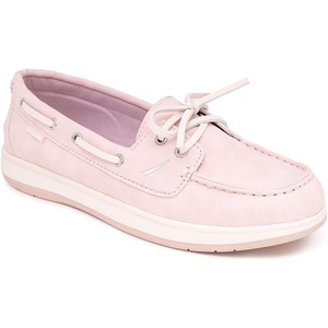 Nautica Women’s Casual Boat Shoes, Moc-Toe Loafers with Cushioned Insole, Deck Fashion Sneaker(Pink Nubuck)