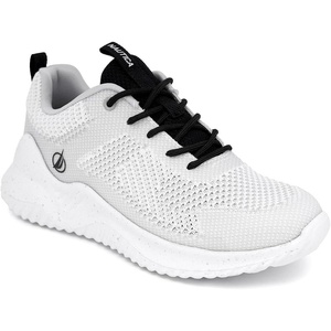 Nautica Women’s Casual Fashion Sneakers – Comfortable Walking Shoes with Knit Upper and Cushioned Support(Grey-kenyo)