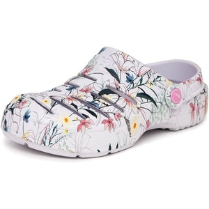 Nautica Women’s Classic Slip-On Clogs – Comfortable Crafted Clog Water Shoes for Garden and Casual Wear(Lily Print)