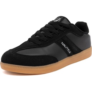 Nautica Womens Fashion Sneaker Classic Casual Shoe with Soft Cushion Comfort and Durable Gum Bottom Outsole – Keota(Black White-keota)