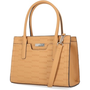 Nautica Womens Sandy Jr. Top Handel Satchel with Removable Crossbody Strap(Camel)