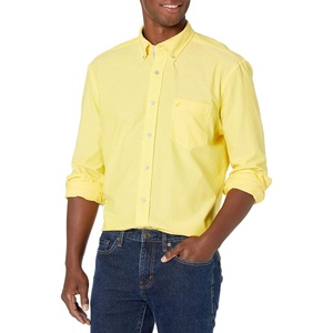 Nautica Young Men’s School Uniform Long Sleeve Performance Oxford Button-Down Shirt(Marigold)