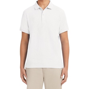Nautica Young Men’s Uniform Short Sleeve Stretch Pique Polo(White)