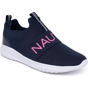 Nautica Youth Girls Slip-On Athletic Sneakers – Stylish Running and Tennis Shoes for Little and Big Kids(Navy/Pink)