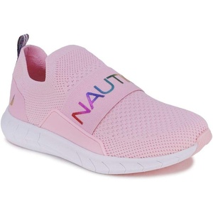 Nautica Youth Girls Slip-On Athletic Sneakers – Stylish Running and Tennis Shoes for Little and Big Kids(Pink Rainbow Metallic)
