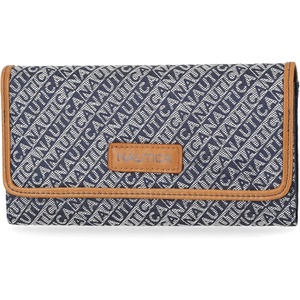 Nautica womens The Perfect Carry All Money Manager Wallet Organizer with RFID Blocking Wallet | The Perfect Carry All(Indigo Jacquard)