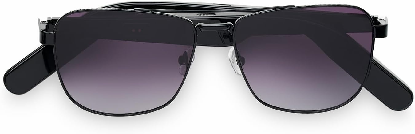 image:imageLucyd Nautica Commander Smart Sunglasses for Men amp Women Wireless Smart Glasses with Open Ear Speakers and Microphone Polarized UV400 Lenses Black Navy Blue StandardCorsair Black Gradient Wide