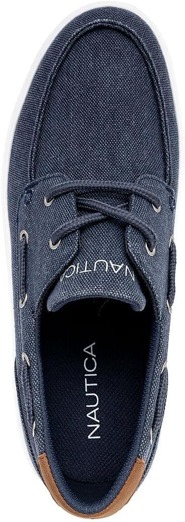 image:imageNAUTICA Mens LaceUp Boat Shoe Casual Loafers Comfort Sneaker Walking MoccasinNavy Canvas