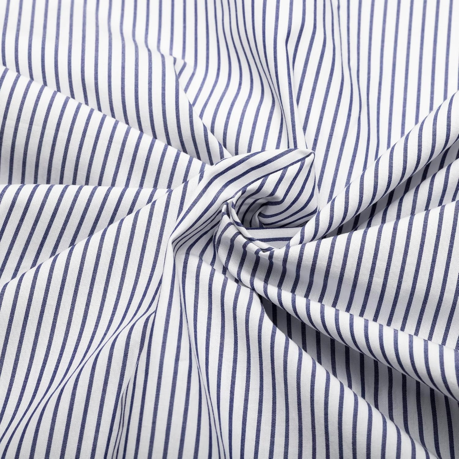 image:imageNAUTICA Slim Fit 100 Cotton Mens Dress Shirts Long Sleeve Wrinkle Resistant FormalBlue Mini Stripes