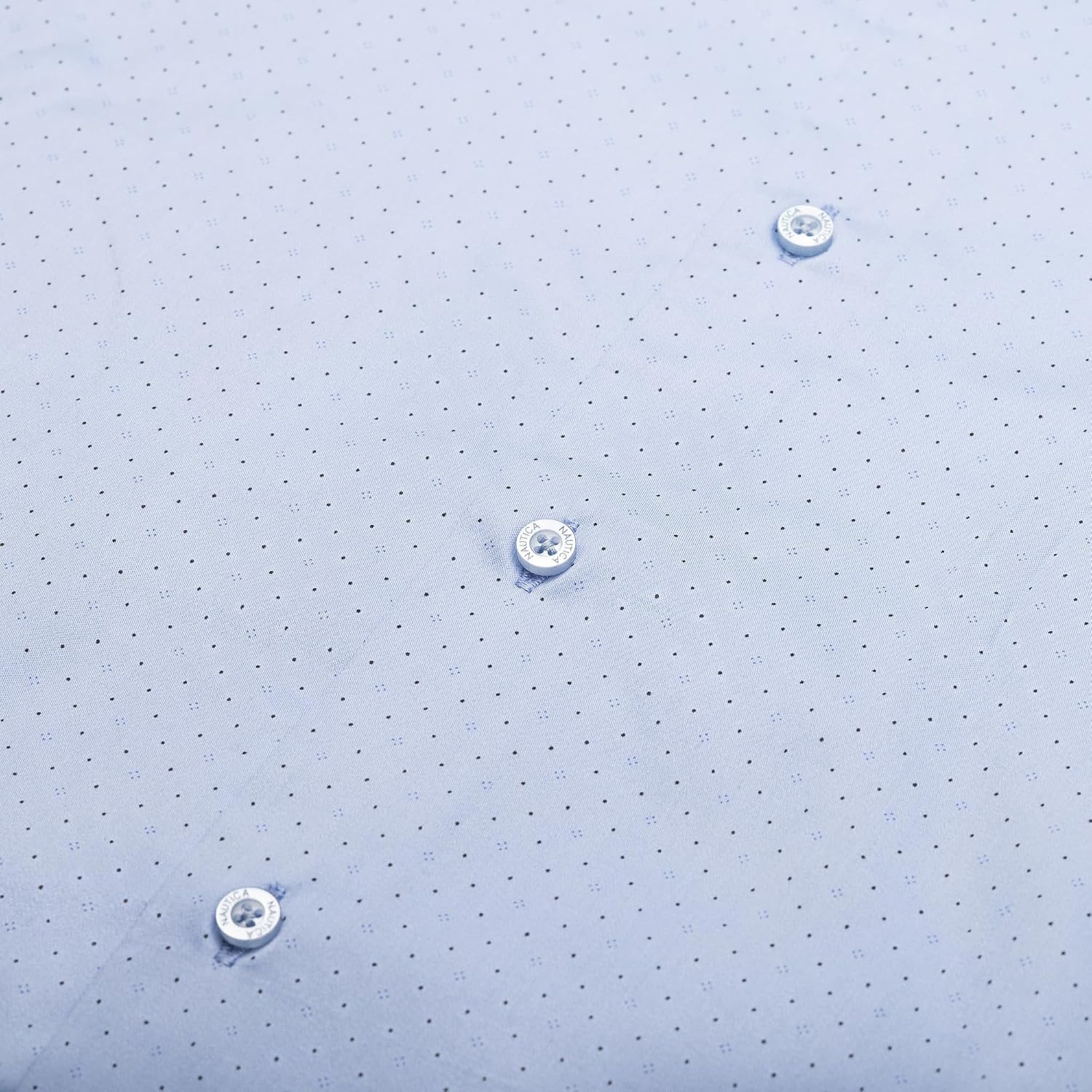image:imageNAUTICA Slim Fit 100 Cotton Mens Dress Shirts Long Sleeve Wrinkle Resistant FormalNavy Blue Dots