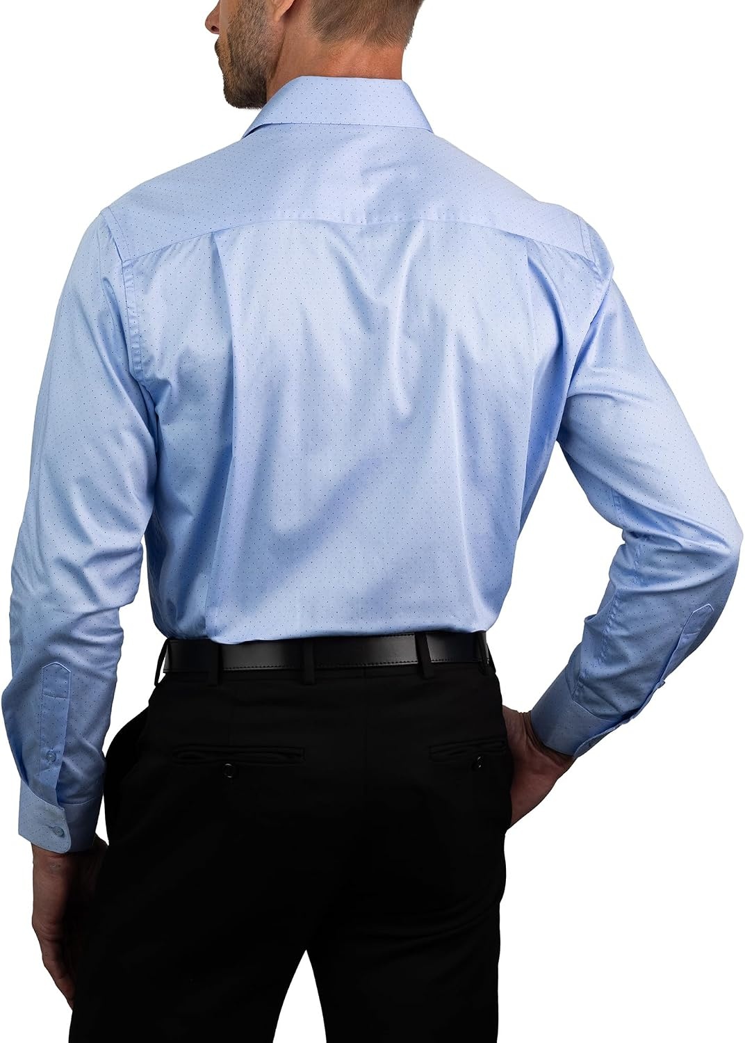 image:imageNAUTICA Slim Fit 100 Cotton Mens Dress Shirts Long Sleeve Wrinkle Resistant FormalNavy Blue Dots