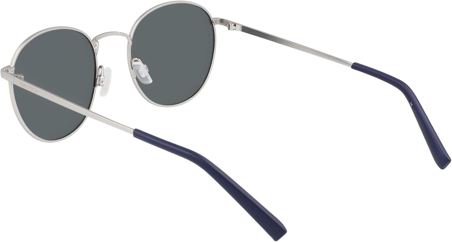 image:imageNAUTICA Unisex N100sp Round SunglassesMatte Silver
