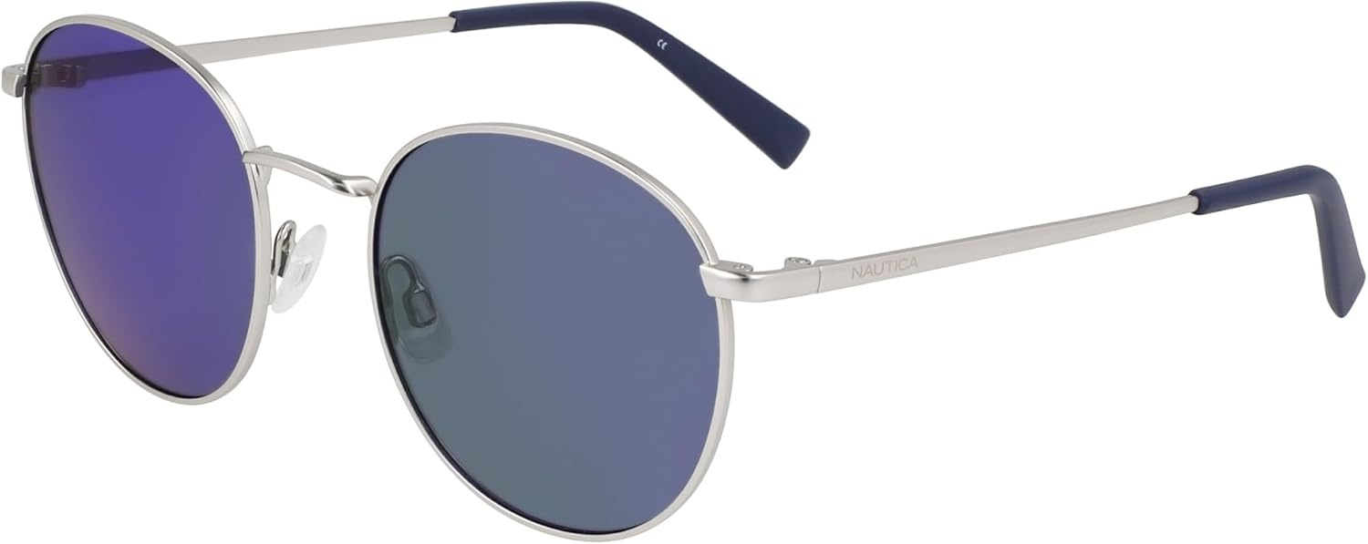 image:imageNAUTICA Unisex N100sp Round SunglassesMatte Silver