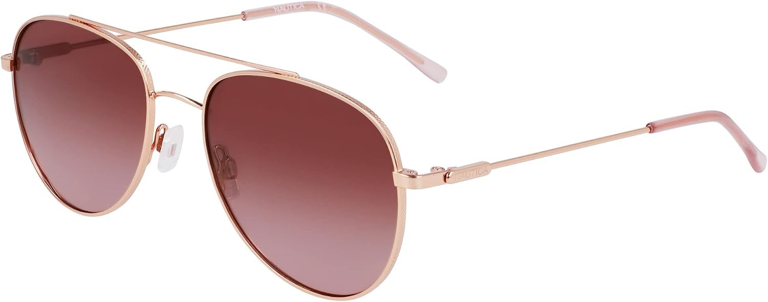 image:imageNAUTICA Unisex N2244s Pilot SunglassesRose Gold