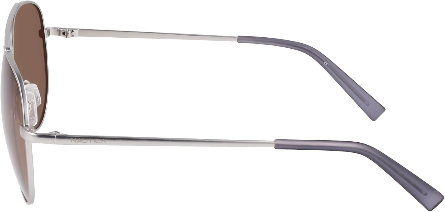 image:imageNAUTICA mens N101sp Pilot SunglassesMatte Silver