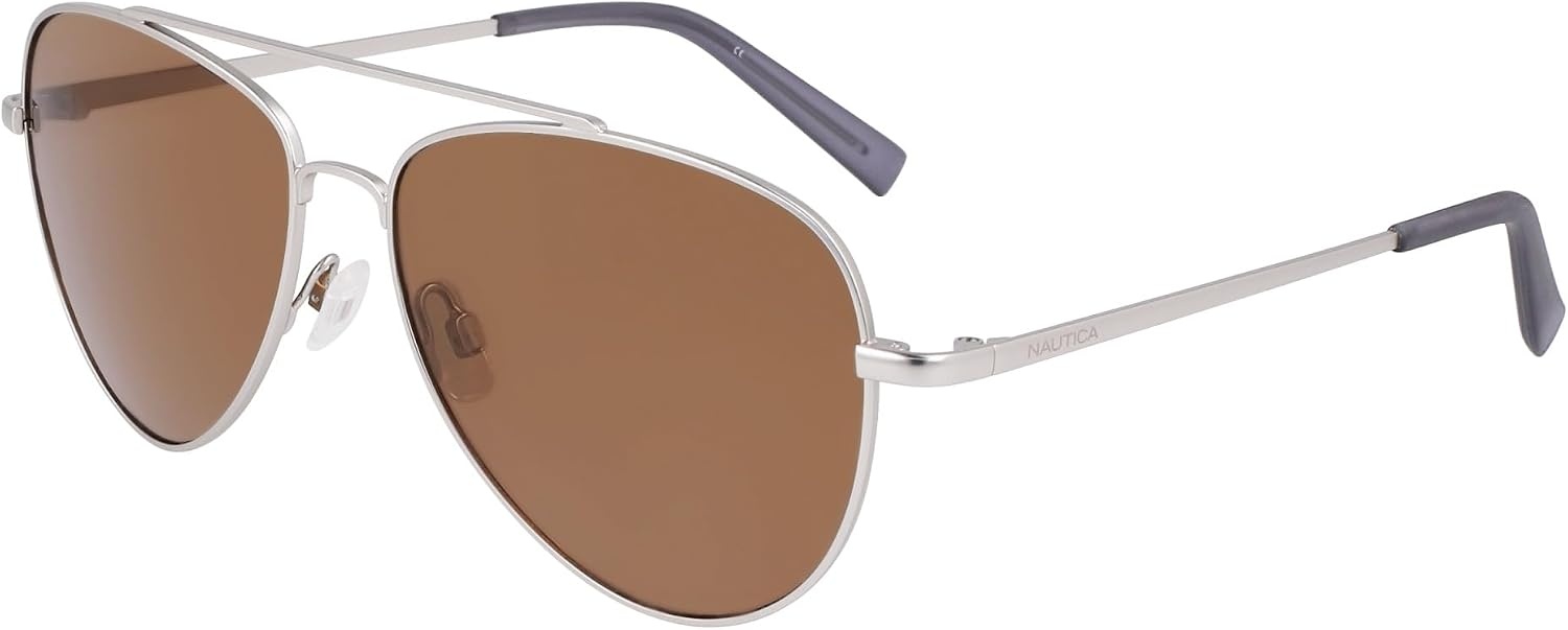 image:imageNAUTICA mens N101sp Pilot SunglassesMatte Silver