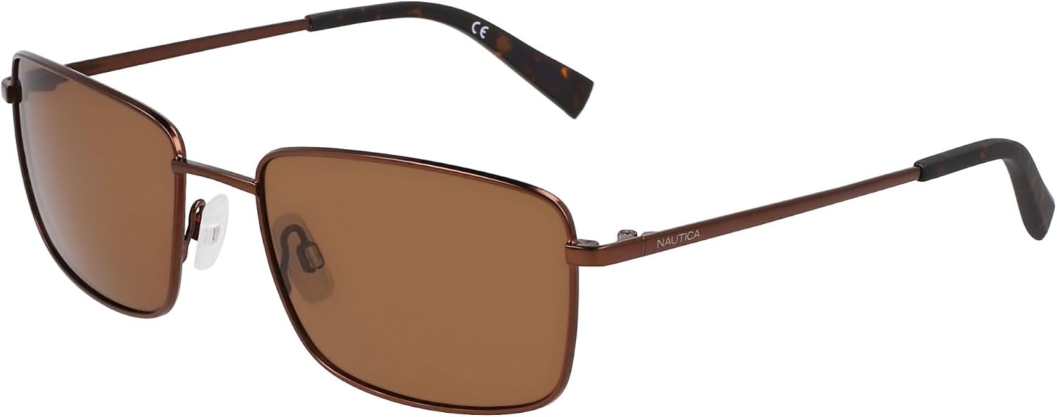 image:imageNAUTICA mens N102sp Rectangular SunglassesMatte Brown