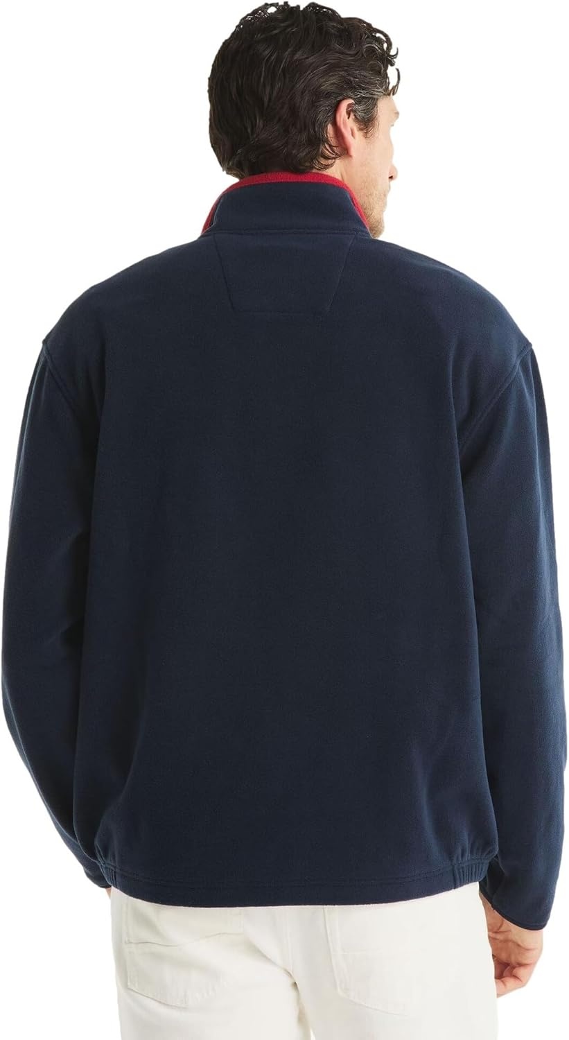 image:imageNAUTICA mens Solid 14 Zip Fleece SweatshirtThe French Navy