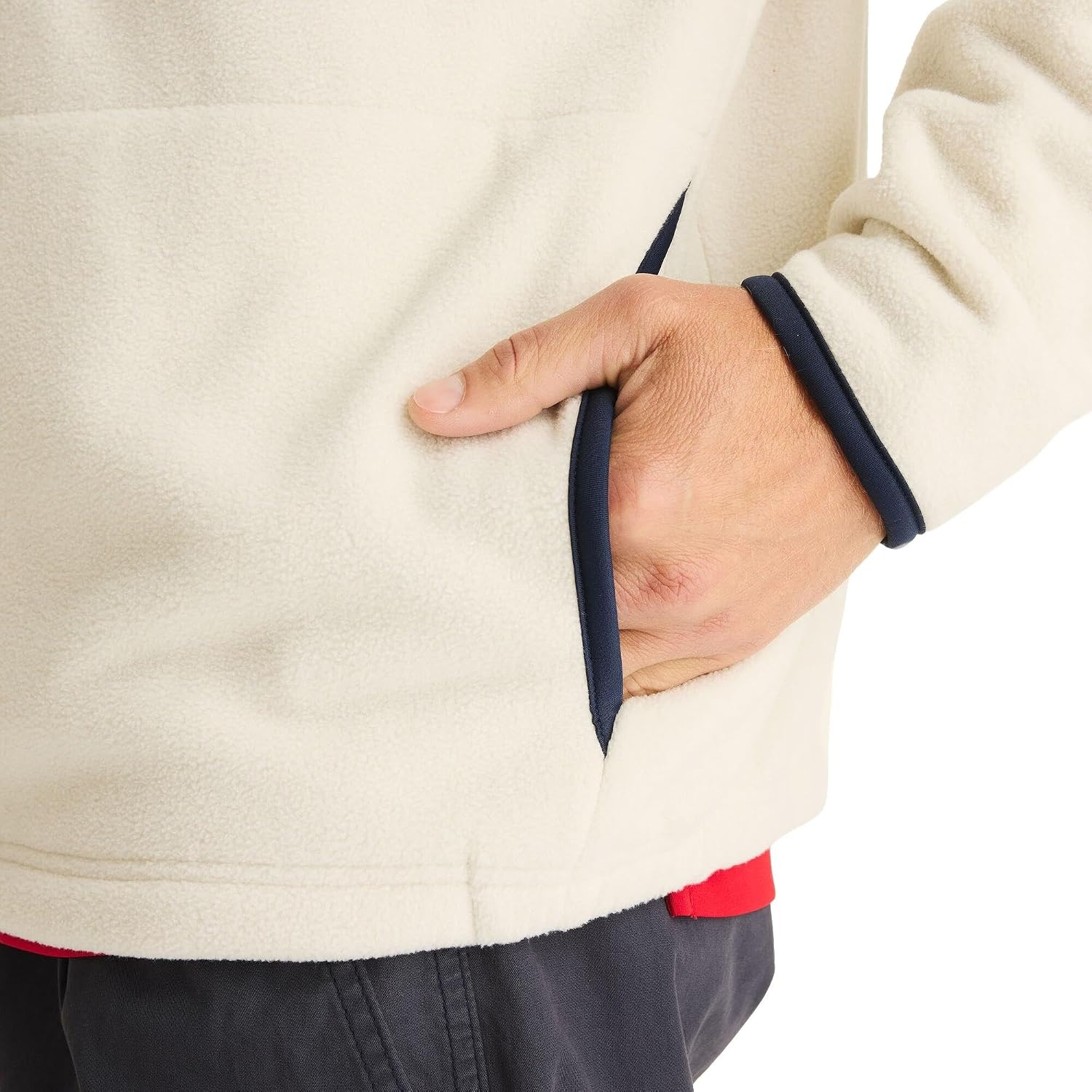 image:imageNAUTICA mens Solid 14 Zip Fleece SweatshirtThe Nautica Stone