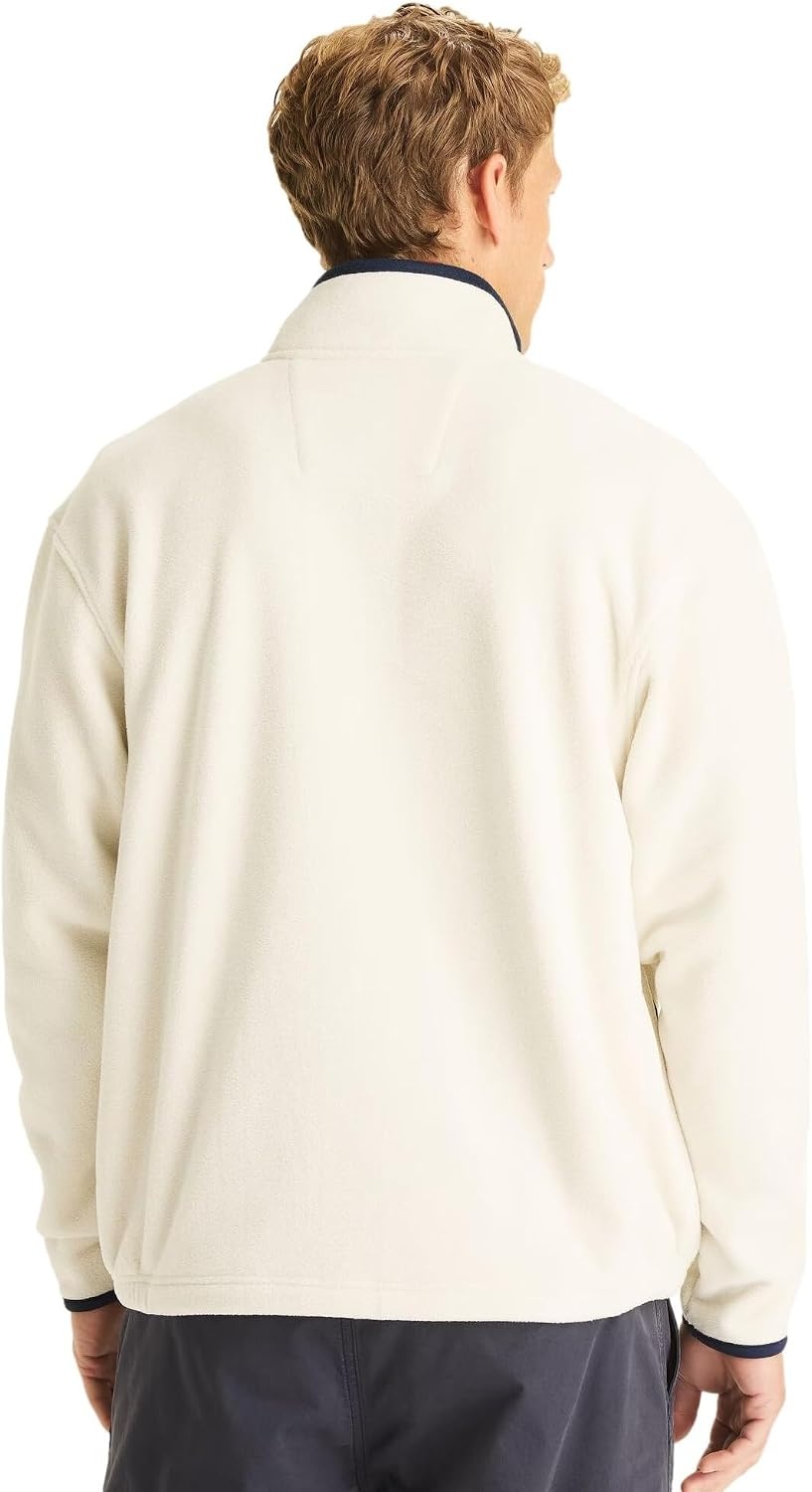 image:imageNAUTICA mens Solid 14 Zip Fleece SweatshirtThe Nautica Stone