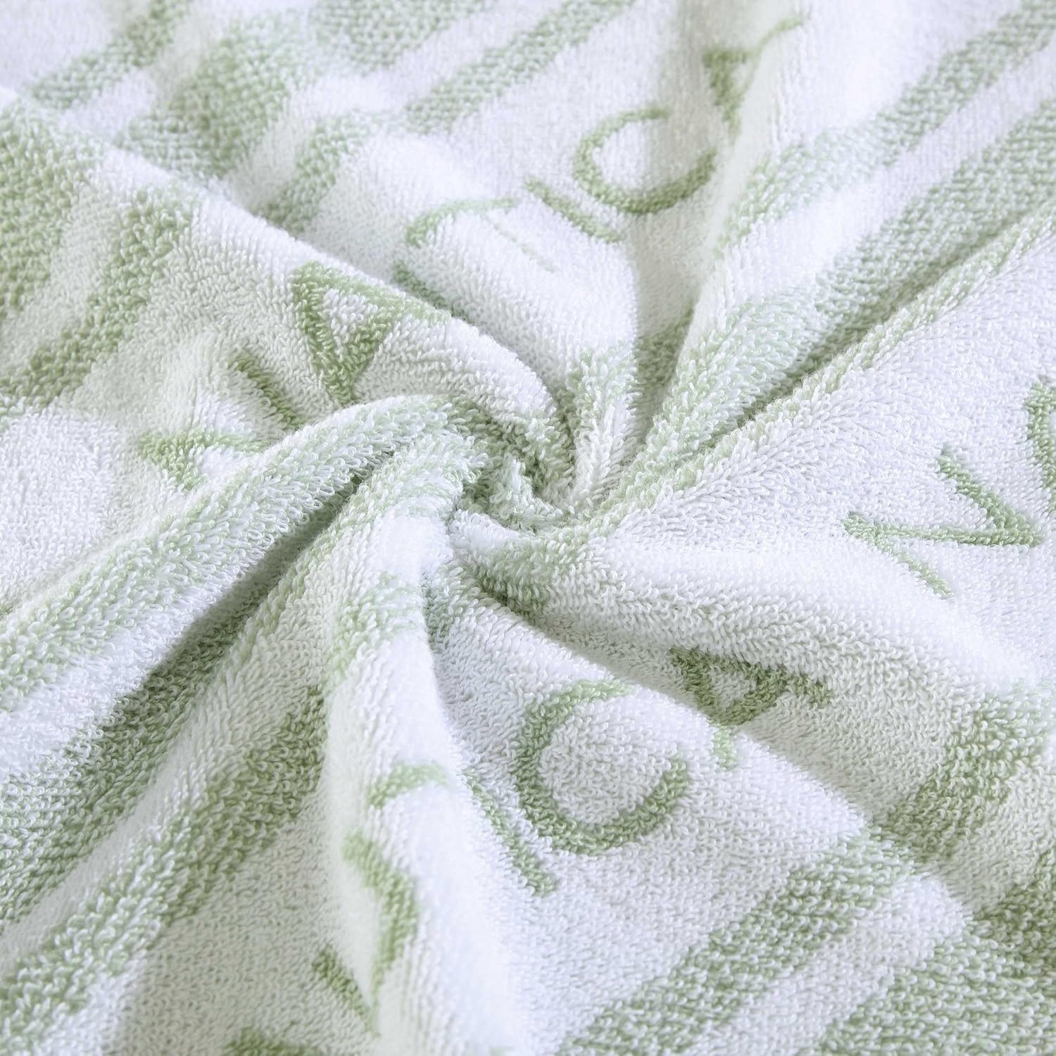 image:imageNautica Bath Towel Set Cotton Bath Hand amp Washcloths Plush Absorbent amp QuickDry Chevron Print Americana Decor Set of 6 Zane BlueMinera Green
