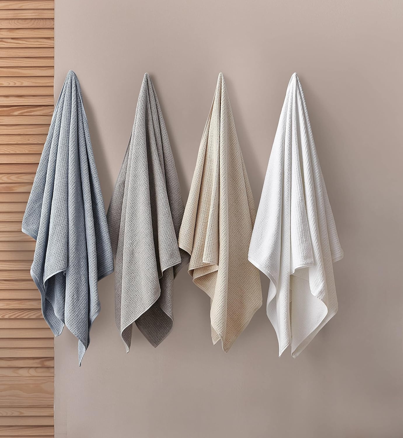 image:imageNautica Bath Towel Set Cotton Bath Hand amp Washcloths Plush Absorbent amp QuickDry Chevron Print Americana Decor Set of 6 Zane BlueOasis Beige