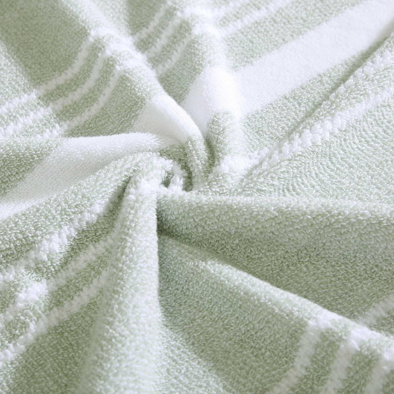 image:imageNautica Bath Towel Set Cotton Bath Hand amp Washcloths Plush Absorbent amp QuickDry Chevron Print Americana Decor Set of 6 Zane BlueWindward Green