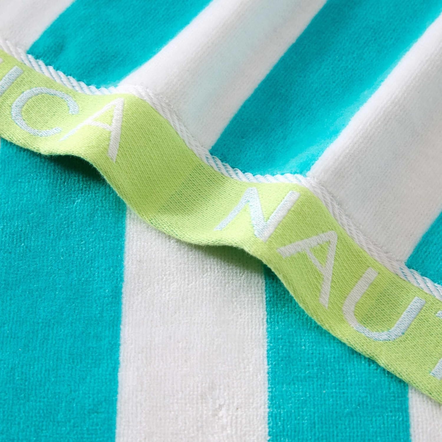 image:imageNautica Beach Towels Oversized 2 Pack Cotton Velour Towel Set 36x68 Plush Absorbent amp QuickDry Beach Essentials Striped Americana Decor Berry PinkClassic Cabana Blue