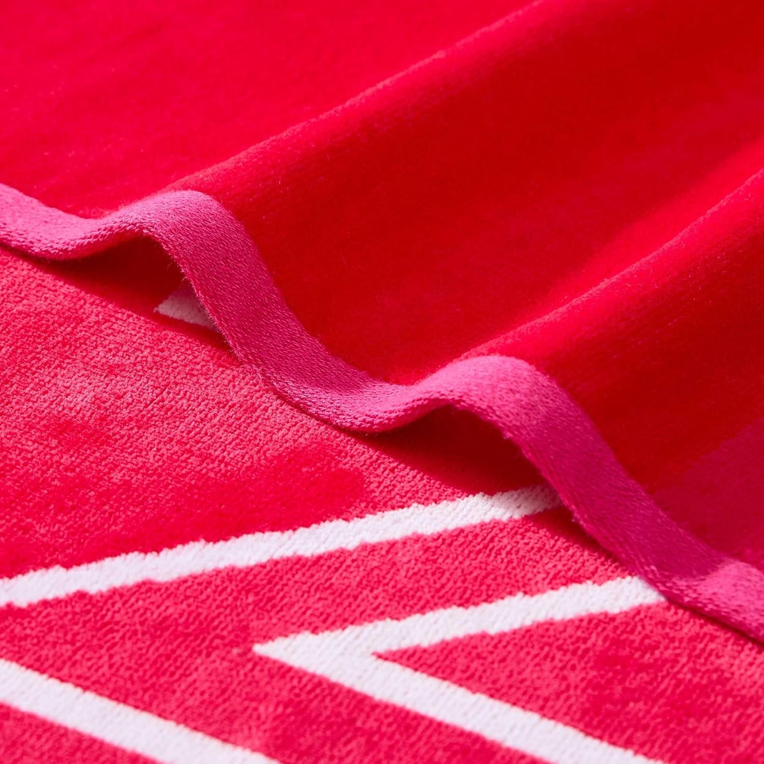 image:imageNautica Beach Towels Oversized 2 Pack Cotton Velour Towel Set 36x68 Plush Absorbent amp QuickDry Beach Essentials Striped Americana Decor Berry PinkLogo Stripe Pink