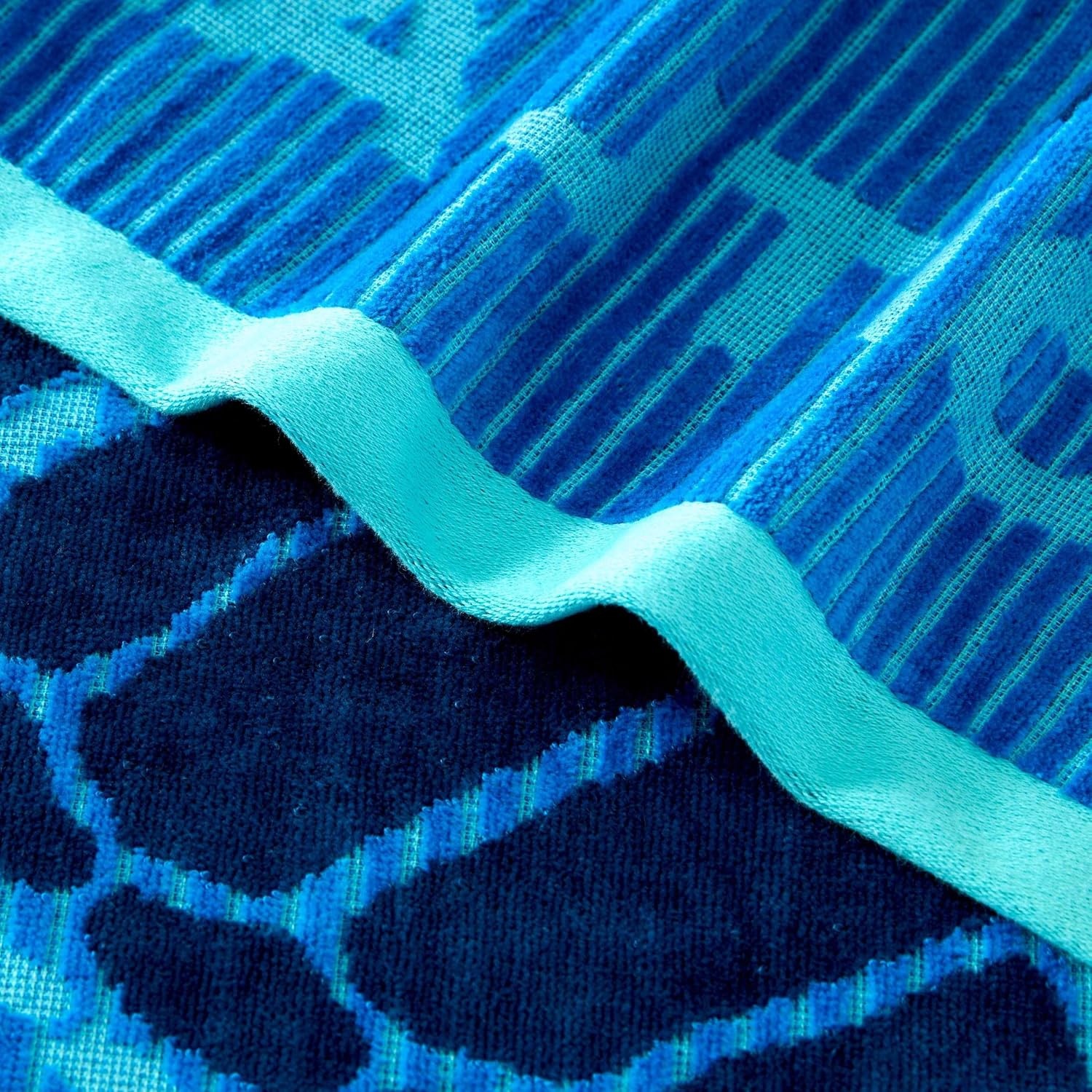 image:imageNautica Beach Towels Oversized 2 Pack Cotton Velour Towel Set 36x68 Plush Absorbent amp QuickDry Beach Essentials Striped Americana Decor Berry PinkNeon Turtles Blue
