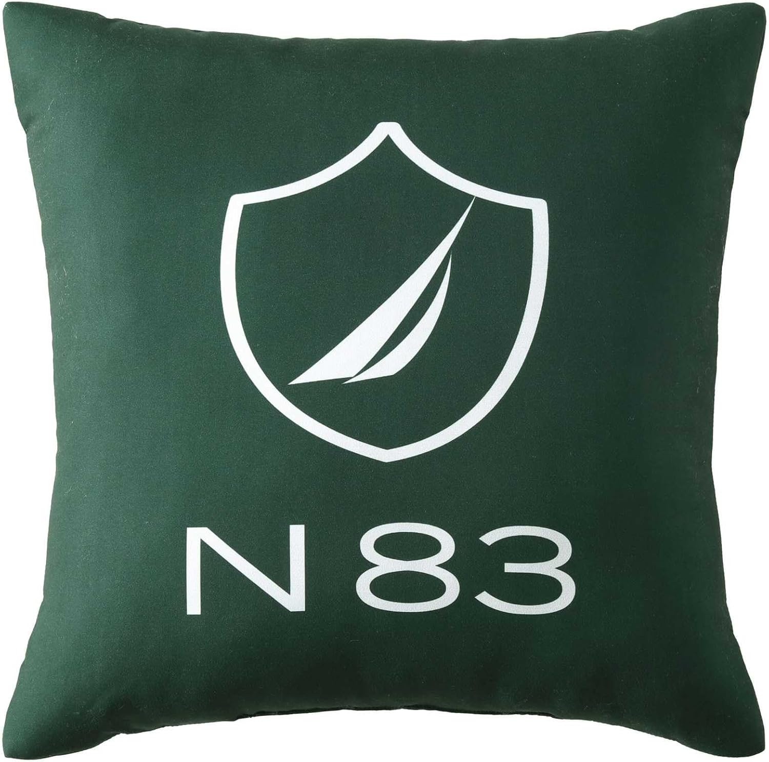 image:imageNautica Decorative Pillow Cotton Canvas Coastal Throw Pillow with Textured Embroidered Anchor Design Pillow for Couch or Bed 20 x 20 Ships Wheel BlueN83 Boat Green