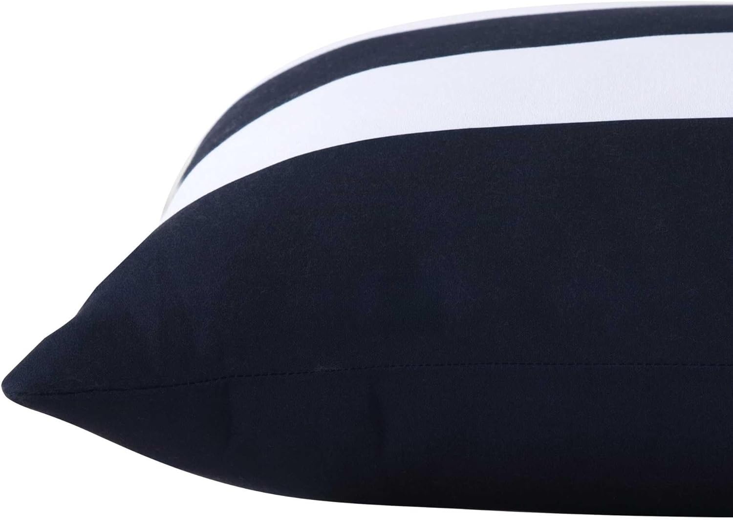 image:imageNautica Decorative Pillow Cotton Canvas Coastal Throw Pillow with Textured Embroidered Anchor Design Pillow for Couch or Bed 20 x 20 Ships Wheel BlueSailor Stripe Blue