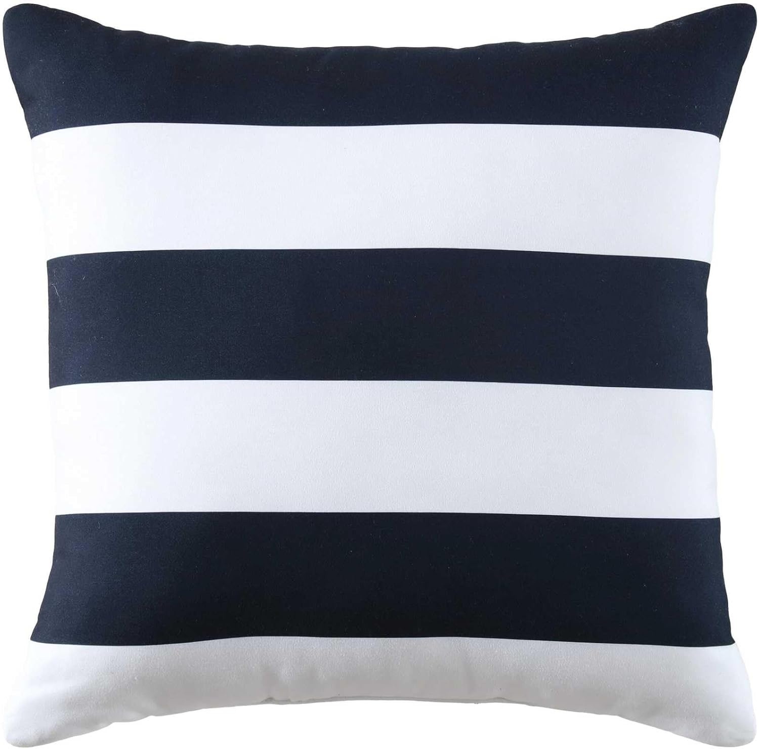image:imageNautica Decorative Pillow Cotton Canvas Coastal Throw Pillow with Textured Embroidered Anchor Design Pillow for Couch or Bed 20 x 20 Ships Wheel BlueSailor Stripe Blue