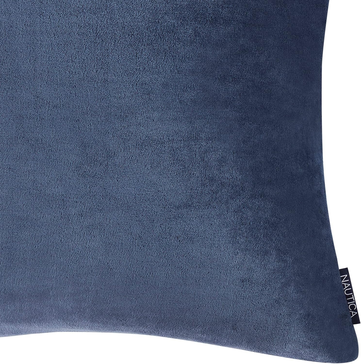 image:imageNautica Euro Sham Ultra Soft Plush Micro Flannel Fleece Bedding Hidden Zipper Closure amp KnifeEdge Finish Navy 26 x 26Navy