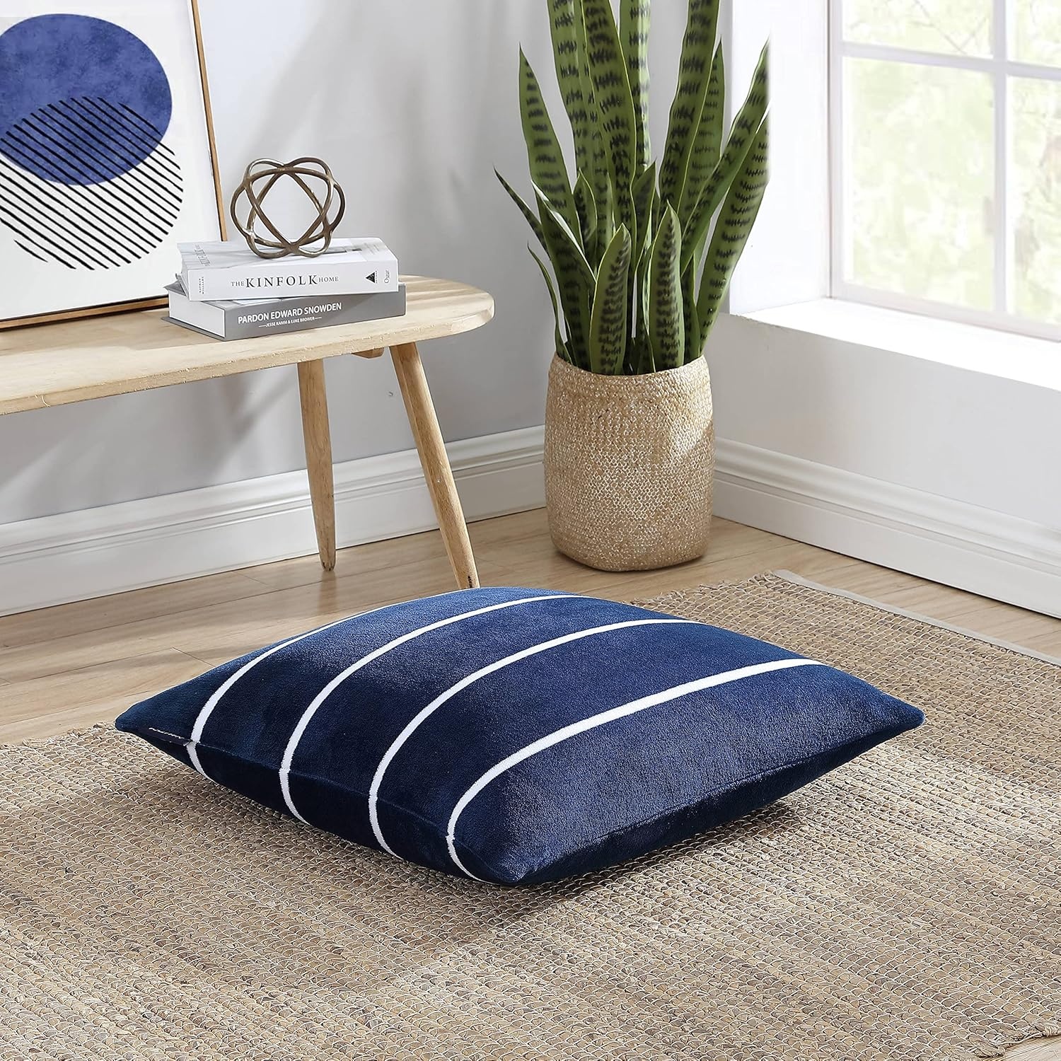 image:imageNautica Euro Sham Ultra Soft Plush Micro Flannel Fleece Bedding Hidden Zipper Closure amp KnifeEdge Finish Navy 26 x 26NavyWhite