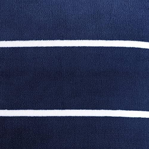image:imageNautica Euro Sham Ultra Soft Plush Micro Flannel Fleece Bedding Hidden Zipper Closure amp KnifeEdge Finish Navy 26 x 26NavyWhite