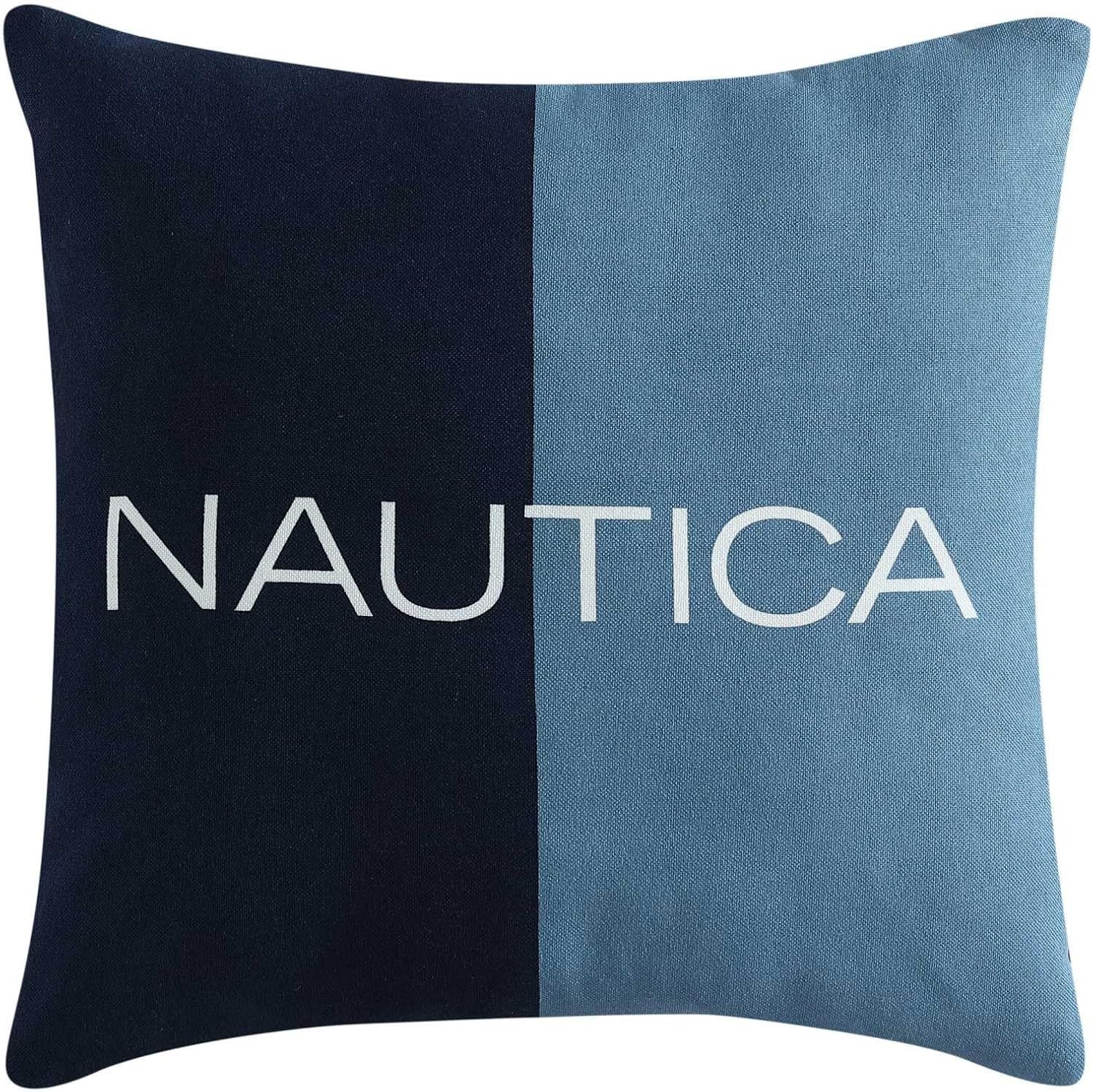 image:imageNautica Full Size Bed in a Bag Reversible Comforter Set with Fitted Sheet Pillowcases Shams amp Laundry Bag 7Piece College Dorm Room Essentials Captains BlueGreenElliot Blue