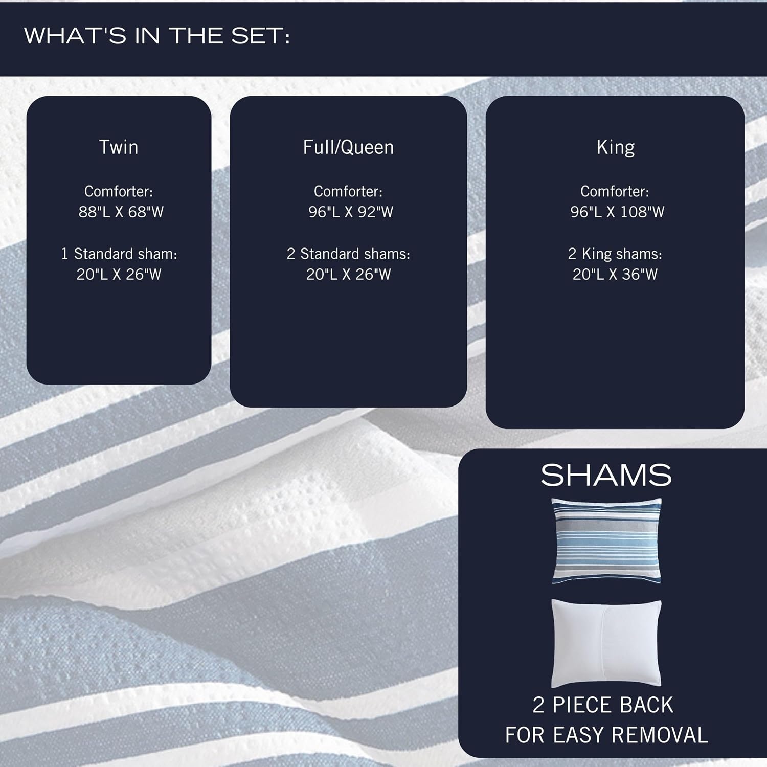 image:imageNautica Full Size Bed in a Bag Reversible Comforter Set with Fitted Sheet Pillowcases Shams amp Laundry Bag 7Piece College Dorm Room Essentials Captains BlueGreenBradlee Blue