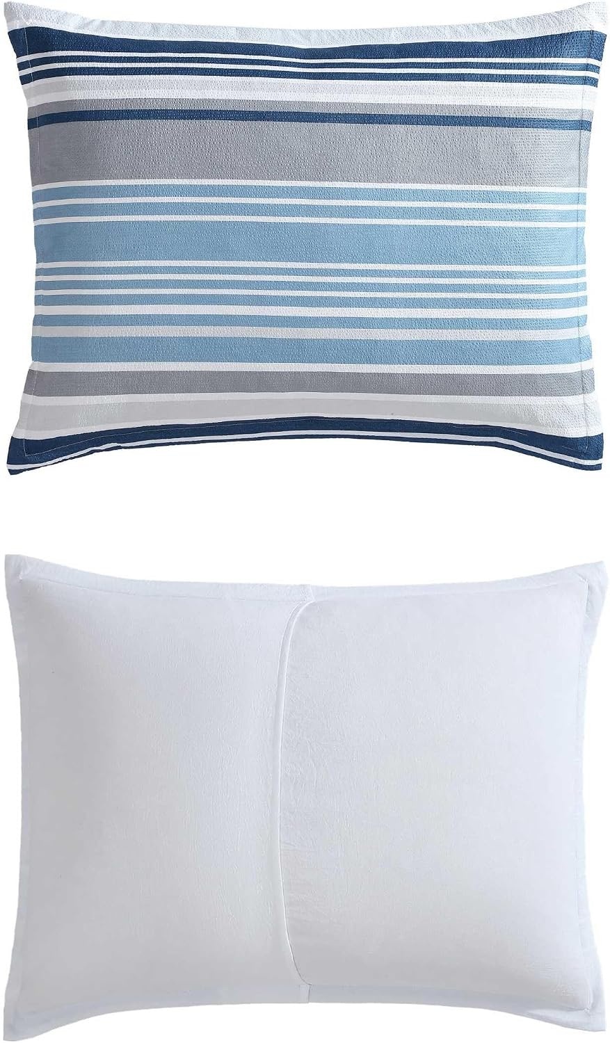 image:imageNautica Full Size Bed in a Bag Reversible Comforter Set with Fitted Sheet Pillowcases Shams amp Laundry Bag 7Piece College Dorm Room Essentials Captains BlueGreenBradlee Blue