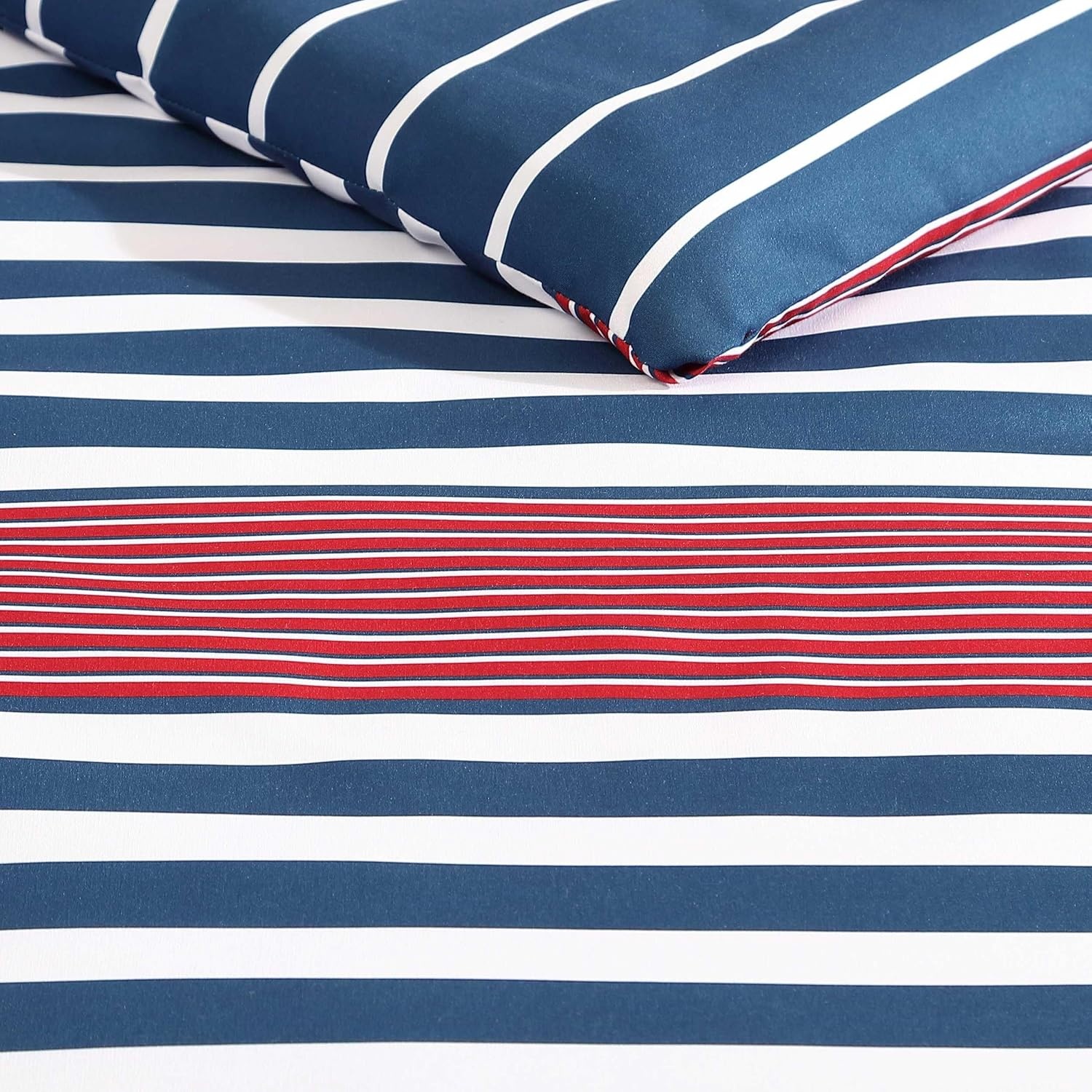 image:imageNautica Queen Comforter Set Reversible Bedding with Matching Shams Stripe Room Decor College Dorm Room Essentials Bay Shore NavyKennedy Stripe Navy