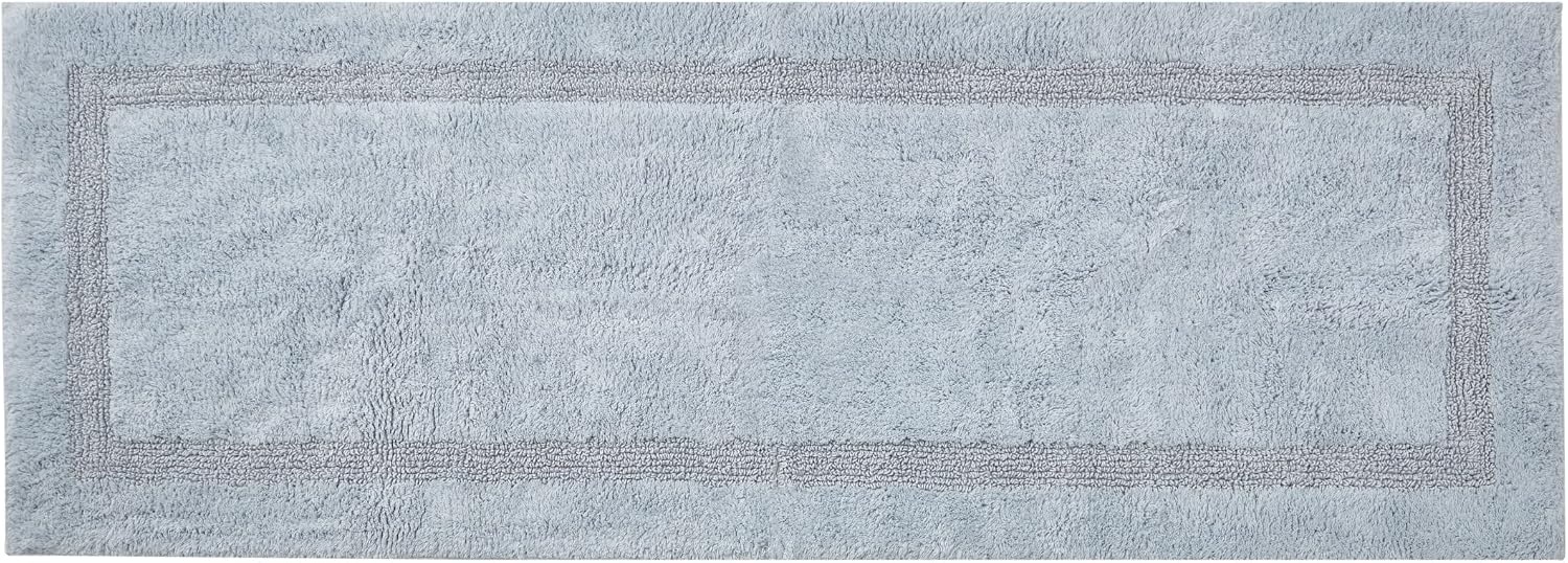 image:imageNautica Runner Rug Soft amp Absorbent Tufted Cotton Bath Rug with SkidResistant Backing OekoTex Certified Peniston Brown 60 x 22Peniston Blue