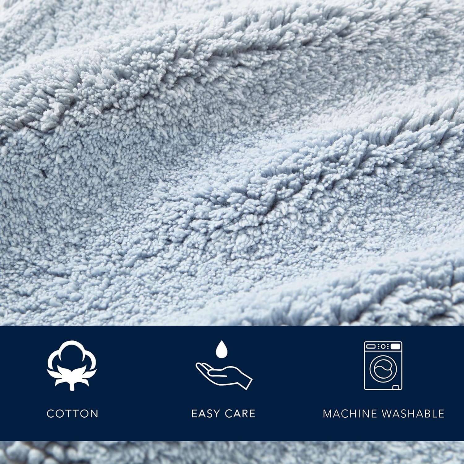 image:imageNautica Runner Rug Soft amp Absorbent Tufted Cotton Bath Rug with SkidResistant Backing OekoTex Certified Peniston Brown 60 x 22Peniston Blue