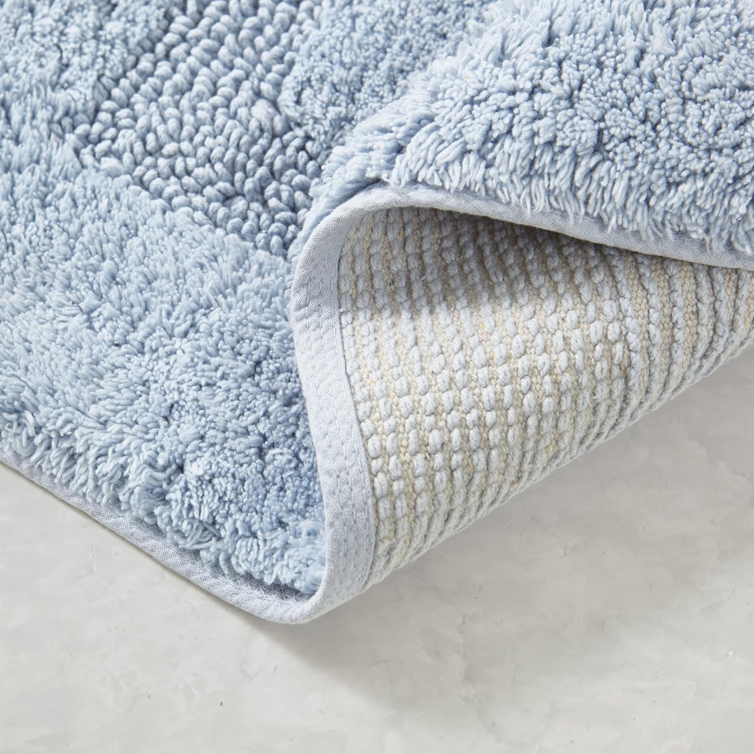 image:imageNautica Runner Rug Soft amp Absorbent Tufted Cotton Bath Rug with SkidResistant Backing OekoTex Certified Peniston Brown 60 x 22Peniston Blue